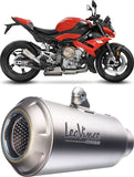 Tubo De Escape Con Homologación Acústica Lv-10 Carbono Fondo Acero - Leovince Compatible Con Bmw M 1000 Rr (2019-2024)