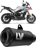 Tubo De Escape Con Homologación Acústica Lv-10 Acero Full Negro Fondo Acero Negro - Leovince Compatible Con Bmw S 1000 Xr (2020-2023)
