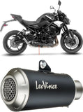 Tubo De Escape Con Homologación Acústica Lv-10 Acero Negro Fondo Acero - Leovince Compatible Con Kawasaki Z 900 A2 (2025-2026)