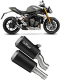 Escape Doble Con Homologación Acústica Lv-10 Acero Negro Fondo Acero - Leovince Compatible Con Triumph Speed Triple 1200 Rr - Rs - Rx (2025-2026)