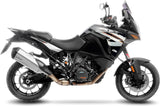 Tubo De Escape Con Homologación Acústica Lv-12 R Acero Fondo Carbono - Leovince Compatible Con Ktm 1050 Adventure (2015-2016)