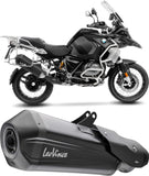 Tubo De Escape Con Homologación Acústica Lv-12 R Acero Negro Fondo Carbono - Leovince Compatible Con Bmw R 1250 Gs (2019-2023)