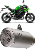 Tubo De Escape Con Homologación Acústica Lv Corsa S Titano Fondo Acero - Leovince Compatible Con Kawasaki Z 900 (2017-2019)
