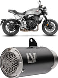 Tubo De Escape Con Homologación Acústica Lv Corsa S Acero Negro Fondo Acero - Leovince Compatible Con Honda Cb 1000 R Neo Sports Café (2018-2024)