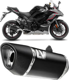 Tubo De Escape Con Homologación Acústica Lv-14 R Acero Negro Fondo Carbono - Leovince Compatible Con Kawasaki Ninja 1100 Sx Tourer (2025-2026)