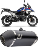Tubo De Escape Con Homologación Acústica Lv-14 Acero Negro Fondo Carbono - Leovince Compatible Con Bmw R 1300 Gs (2023-2026)