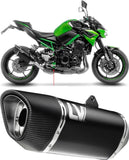 Tubo De Escape Con Homologación Acústica Lv-14 R Acero Negro Fondo Carbono - Leovince Compatible Con Kawasaki Z 900 A2 (2025-2026)