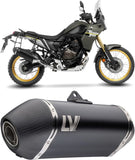 Tubo De Escape Con Homologación Acústica Lv-14 Acero Negro Fondo Carbono - Leovince Compatible Con Yamaha Ténéré 700 (2025-2026)