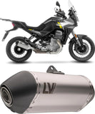 Tubo De Escape Con Homologación Acústica Lv-14 Acero Fondo Carbono - Leovince Compatible Con Moto Guzzi Stelvio (2024-2026)