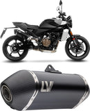 Tubo De Escape Con Homologación Acústica Lv-14 Acero Negro Fondo Carbono - Leovince Compatible Con Husqvarna Svartpilen 801 (2024-2026)