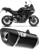 Sistema De Escape Completo Con Catalizador Y Homologación Acústica Lv-14 R Acero Negro Fondo Carbono - Leovince Compatible Con Yamaha Tracer 9 (2021-2024)