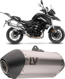 Tubo De Escape Con Homologación Acústica Lv-14 Acero Fondo Carbono - Leovince Compatible Con Benelli Trk 702 - X (2023-2024)