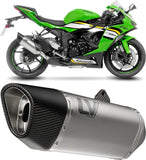Tubo De Escape Con Homologación Acústica Lv-14 R Titano Fondo Carbono - Leovince Compatible Con Kawasaki Zx 6R Ninja (2019-2020)