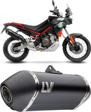 Tubo De Escape Con Homologación Acústica Lv-14 Acero Negro Fondo Carbono - Leovince Compatible Con Aprilia Tuareg 660 (2025-2026)