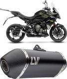 Tubo De Escape Con Homologación Acústica Lv-14 Acero Negro Fondo Carbono - Leovince Compatible Con Triumph Tiger 800 Sport (2024-2026)