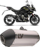 Tubo De Escape Con Homologación Acústica Lv-14 Acero Fondo Carbono - Leovince Compatible Con Triumph Tiger 800 Sport (2024-2026)