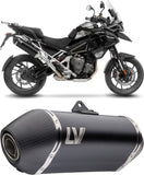 Exhaust Tip With Noise Certification Lv-14 Steel Black Carbon Fiber End Cap - Leovince Compatible With Triumph Tiger 1200 Gt (2025-2026)