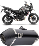 Exhaust Tip With Noise Certification Lv-14 Steel Black Carbon Fiber End Cap - Leovince Compatible With Triumph Tiger 900 Gt (2024-2026)