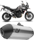 Exhaust Tip With Noise Certification Lv-14 Titanium Carbon Fiber End Cap - Leovince Compatible With Triumph Tiger 900 Gt Pro (2024-2026)