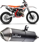 Tubo De Escape Con Homologación Acústica X-Fight Carbono Fondo Acero - Leovince Compatible Con Beta Rr 50 Motard - Sport (2021-2022)