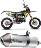 Tubo De Escape Con Homologación Acústica X-Fight Acero Fondo Acero - Leovince Compatible Con Fantic Motor Xe 50 Performance (2021-2024)