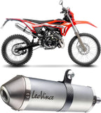 Tubo De Escape Con Homologación Acústica X-Fight Acero Fondo Acero - Leovince Compatible Con Beta Rr 50 Enduro - Sport (2023-2024)