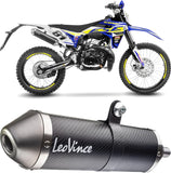 Tubo De Escape Con Homologación Acústica X-Fight Carbono Fondo Acero - Leovince Compatible Con Sherco 50 Sm-R (2021-2024)