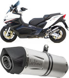 Tubo De Escape Con Homologación Acústica Nero Acero Fondo Carbono - Leovince Compatible Con Kawasaki Z 750 R (2011-2014)