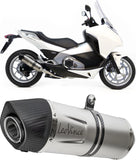 Tubo De Escape Con Homologación Acústica Lv One Evo Acero Fondo Carbono - Leovince Compatible Con Honda Xl 700 V Transalp (2008-2013)