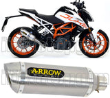 Tubo De Escape Con Homologación Acústica Thunder Aluminio Acero - Arrow Special Parts Compatible Con Ktm 390 Duke (2017-2020)