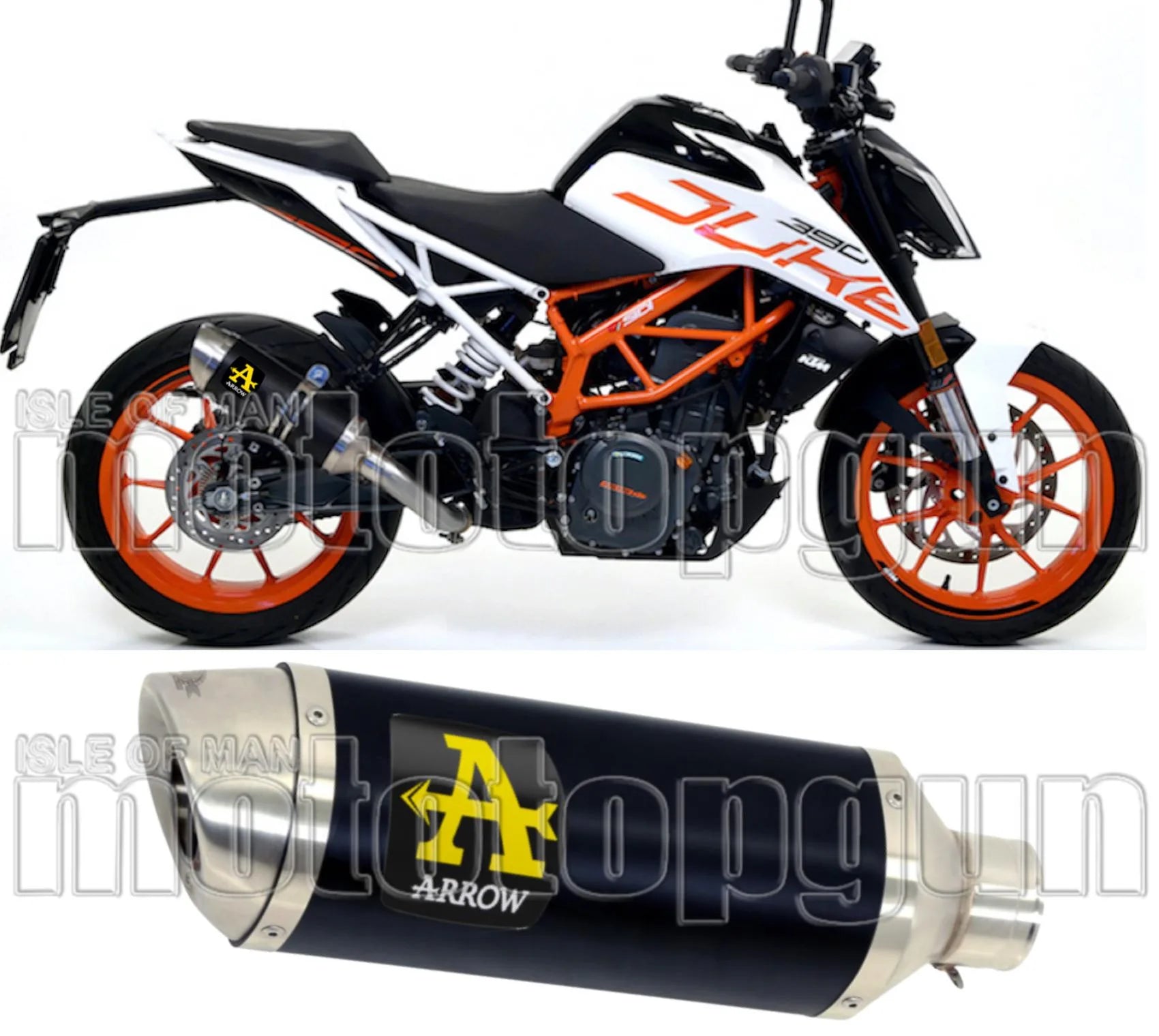 Tubo De Escape Con Homologación Acústica Thunder Aluminio Negro Acero - Arrow Special Parts Compatible Con Ktm Rc 125 (2017-2020)