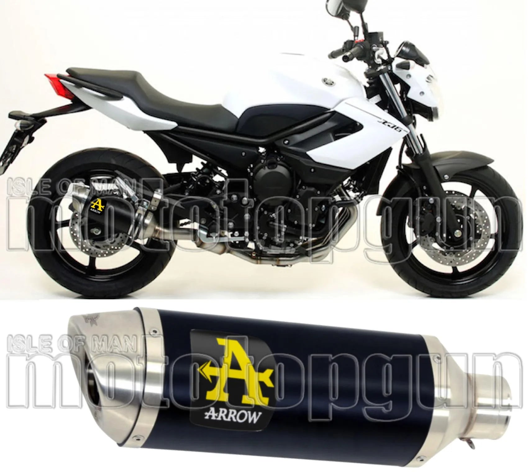 Tubo De Escape Con Homologación Acústica Thunder Aluminio Negro Acero - Arrow Special Parts Compatible Con Yamaha Xj6 Diversion (2009-2015)