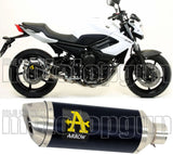 Tubo De Escape Con Homologación Acústica Thunder Aluminio Negro Acero - Arrow Special Parts Compatible Con Yamaha Xj6 600 (2009-2015)