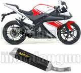 Tubo De Escape Con Homologación Acústica Thunder Aluminio Negro Acero - Arrow Special Parts Compatible Con Yamaha Yzf-R 125 (2014-2016)