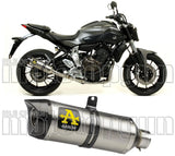 Tubo De Escape Con Homologación Acústica Thunder Titanio Carbono - Arrow Special Parts Compatible Con Yamaha Tracer 700 (2016-2019)