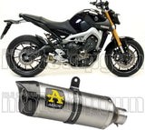 Tubo De Escape Con Homologación Acústica Thunder Aluminio Carbono - Arrow Special Parts Compatible Con Yamaha Mt-09 Tracer (2015-2020)