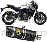 Tubo De Escape Con Homologación Acústica Thunder Aluminio Negro Carbono - Arrow Special Parts Compatible Con Honda Cbr 650 R (2019-2023)