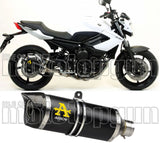 Tubo De Escape Con Homologación Acústica Thunder Aluminio Negro Carbono - Arrow Special Parts Compatible Con Yamaha Xj6 Diversion (2009-2015)