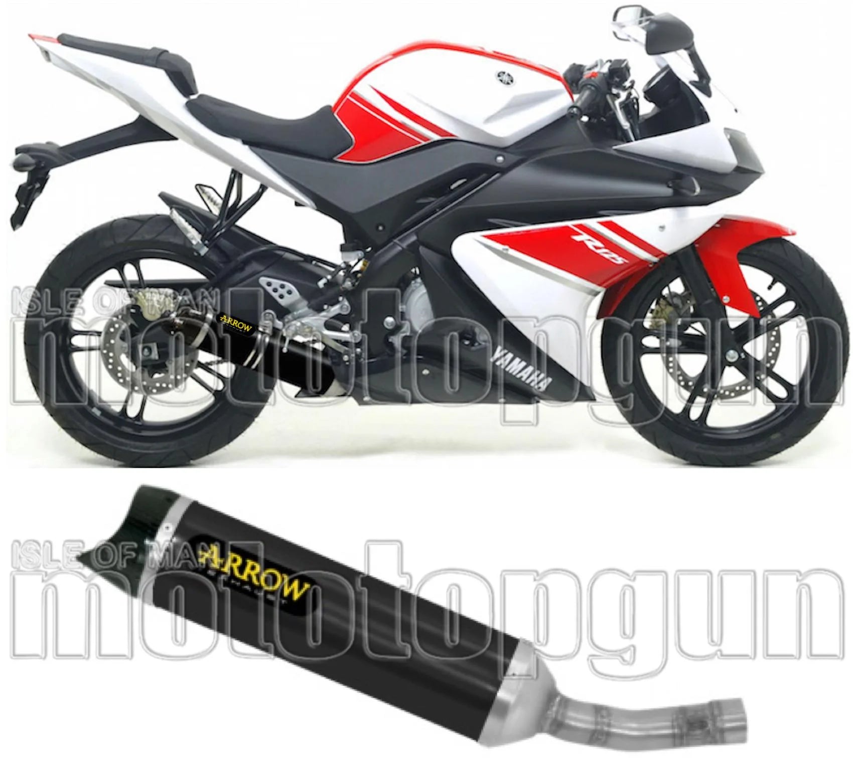 Tubo De Escape Con Homologación Acústica Thunder Aluminio Negro Carbono - Arrow Special Parts Compatible Con Yamaha Yzf-R 125 (2008-2013)