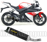 Tubo De Escape Con Homologación Acústica Thunder Aluminio Negro Carbono - Arrow Special Parts Compatible Con Yamaha Yzf-R 125 (2017-2018)