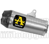 Tubo De Escape Con Homologación Acústica Works Titanio Carbono - Arrow Special Parts Compatible Con Yamaha Tracer 7 (2021-2024)
