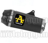 Tubo De Escape Con Homologación Acústica Works Nichrom Negro Carbono - Arrow Special Parts Compatible Con Yamaha Tracer 700 (2020)