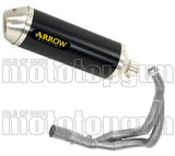 Sistema De Escape Completo Con Catalizador Y Homologación Acústica Race-Tech Aluminio Negro Acero - Arrow Special Parts Compatible Con Kawasaki Z 650 (2017-2020)