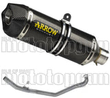 Sistema De Escape Completo Con Catalizador Y Homologación Acústica Race-Tech Carbono Carbono - Arrow Special Parts Compatible Con Kawasaki Ninja 650 (2017-2020)