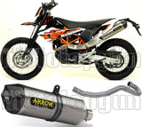 Sistema De Escape Completo Con Catalizador Y Homologación Acústica Race-Tech Aluminio Carbono - Arrow Special Parts Compatible Con Ktm 690 Smc R (2019-2024)