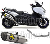 Sistema De Escape Completo Con Catalizador Y Homologación Acústica Race-Tech Aluminio Carbono - Arrow Special Parts Compatible Con Yamaha Xp 560 T-Max (2020-2024)