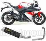 Sistema De Escape Completo Con Catalizador Y Homologación Acústica Thunder Aluminio Negro Acero - Arrow Special Parts Compatible Con Yamaha Yzf-R 125 (2008-2013)
