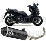 Sistema De Escape Completo Con Catalizador Y Homologación Acústica Urban Aluminio Negro Acero Negro - Arrow Special Parts Compatible Con Honda Forza 125 (2015-2016)