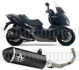 Sistema De Escape Completo Con Catalizador Y Homologación Acústica Urban Aluminio Negro Acero Negro - Arrow Special Parts Compatible Con Kymco Xciting 400 I S (2019-2020)