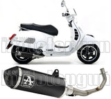 Sistema De Escape Completo Con Catalizador Y Homologación Acústica Urban Aluminio Negro Acero Negro - Arrow Special Parts Compatible Con Piaggio Vespa Gts 300 (2008-2016)